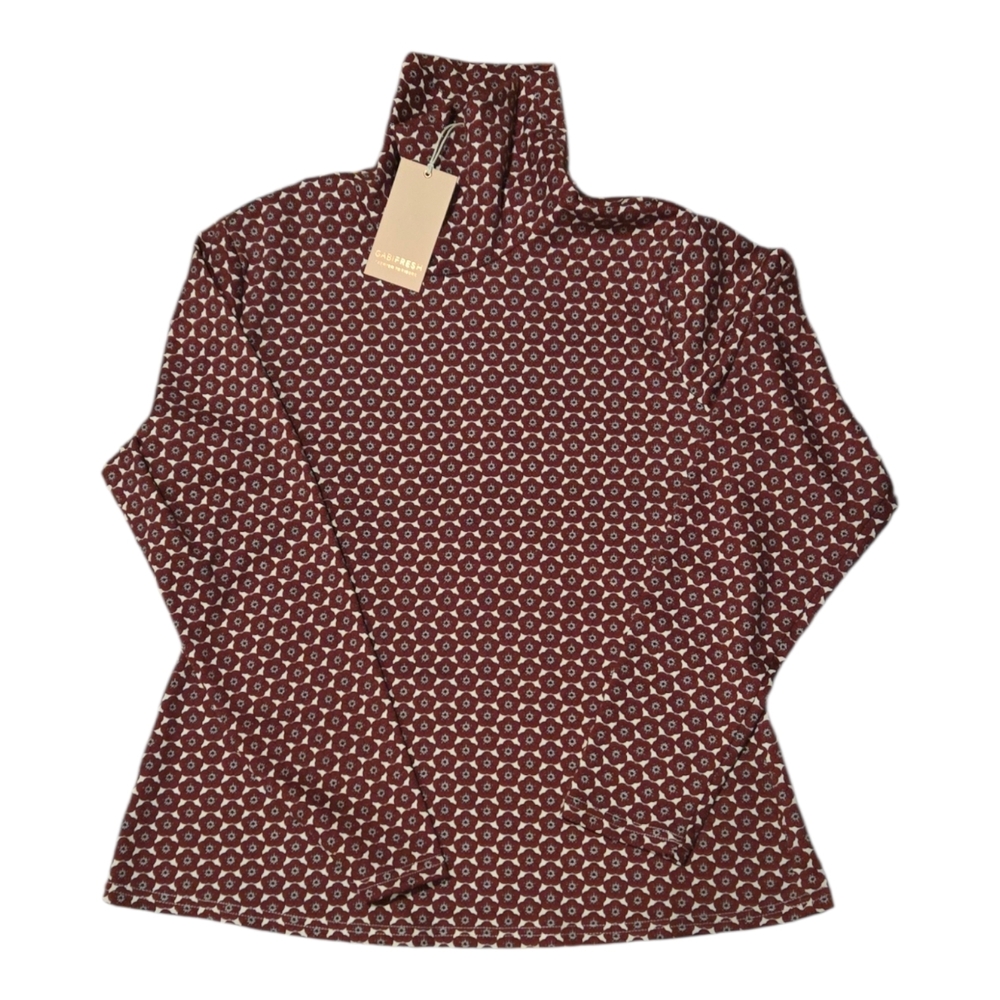 Patterned High-Neck Blouse